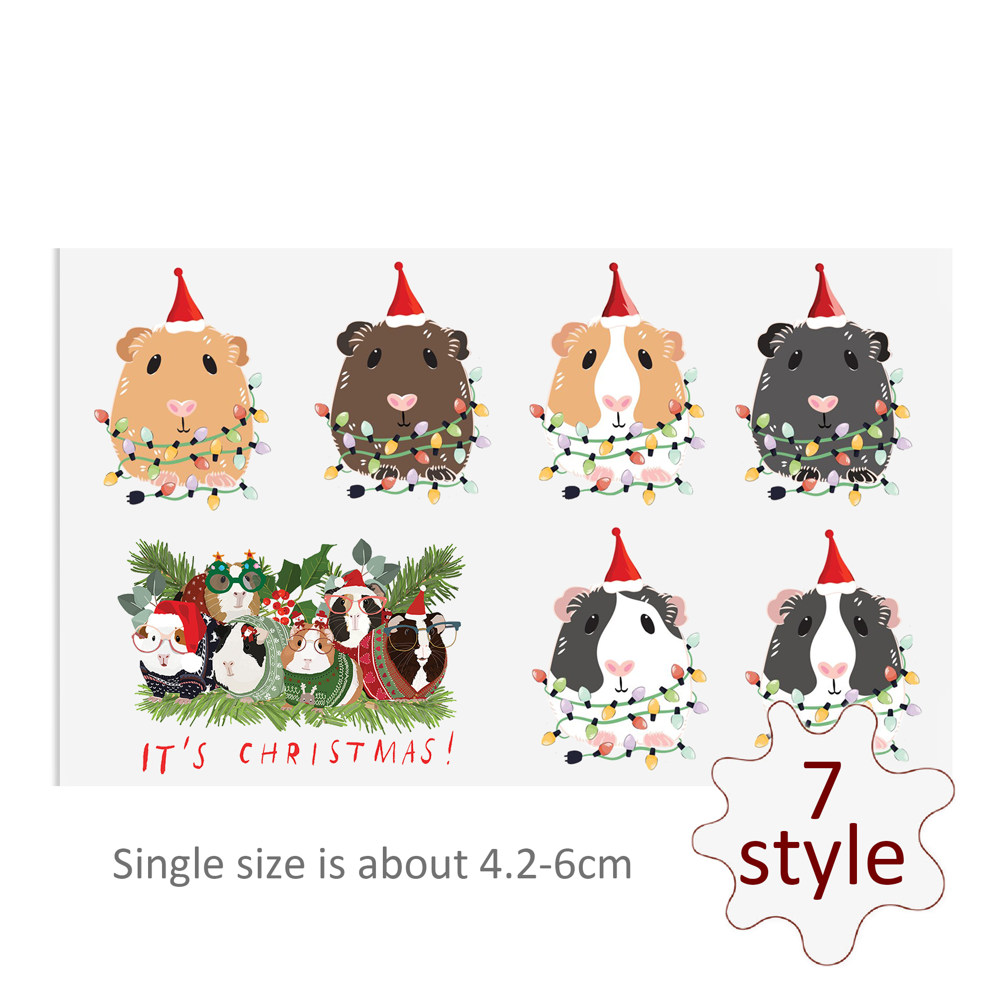 Custom Guinea Pig Decals UV DTF Stickers For Glass Cup Decoration Laptop Motorcycle Car Tumbler Waterproof Sticker - Image 16