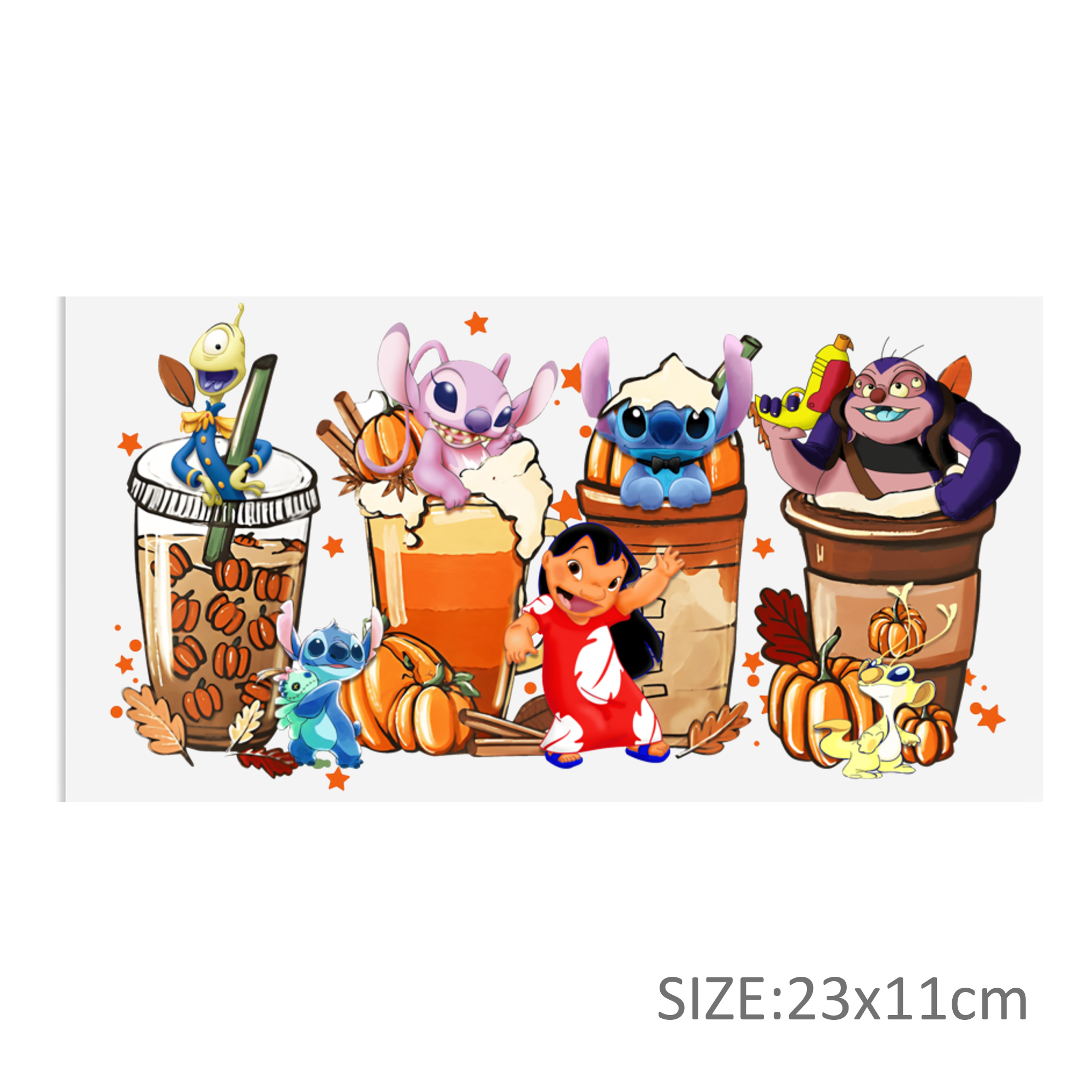 Disney Lilo And Stitch UV DTF Sticker For 16oz Cups Wrap Transfer Sticker Custom Labels DIY Logo Waterproof - Image 2