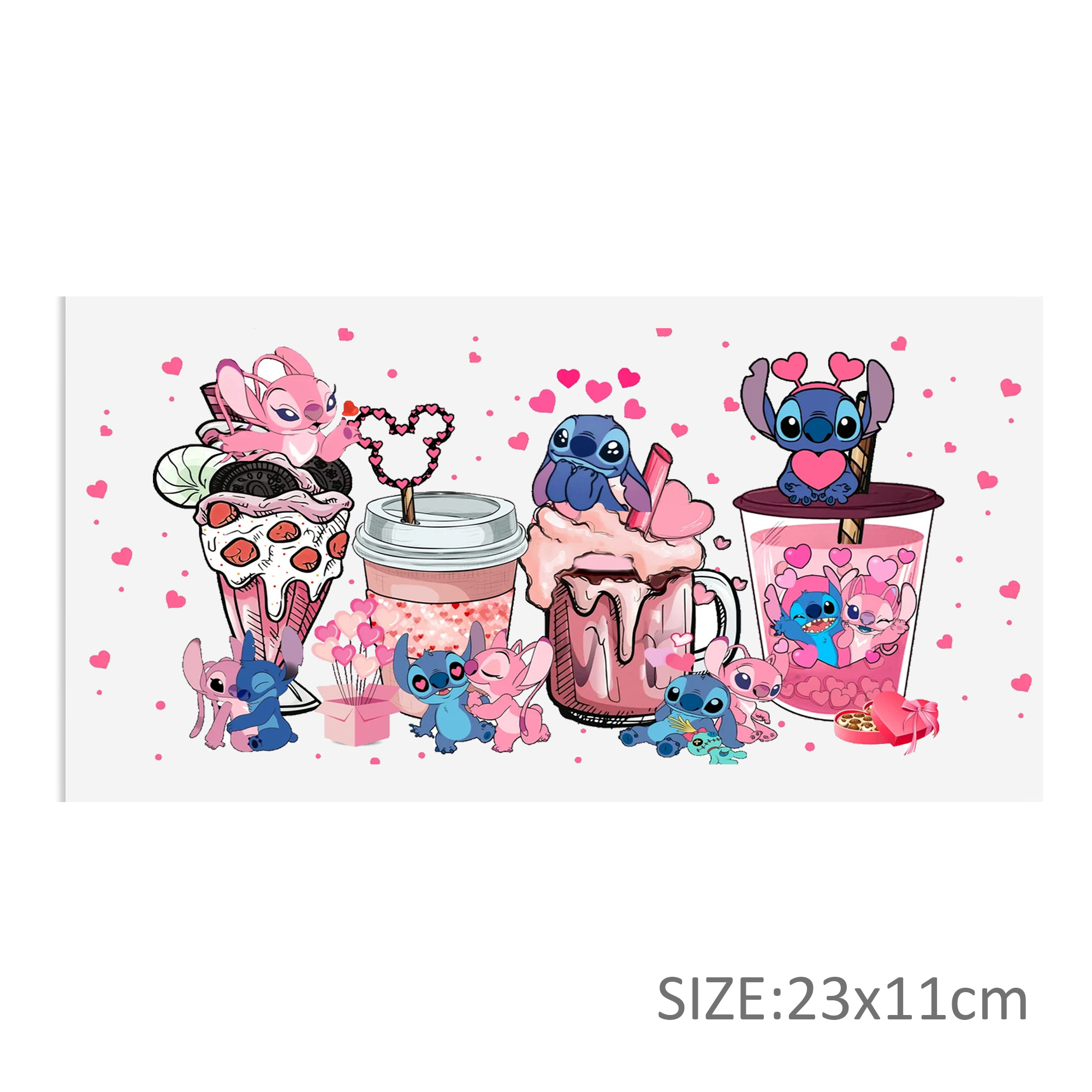 Disney Lilo And Stitch UV DTF Sticker For 16oz Cups Wrap Transfer Sticker Custom Labels DIY Logo Waterproof - Image 3