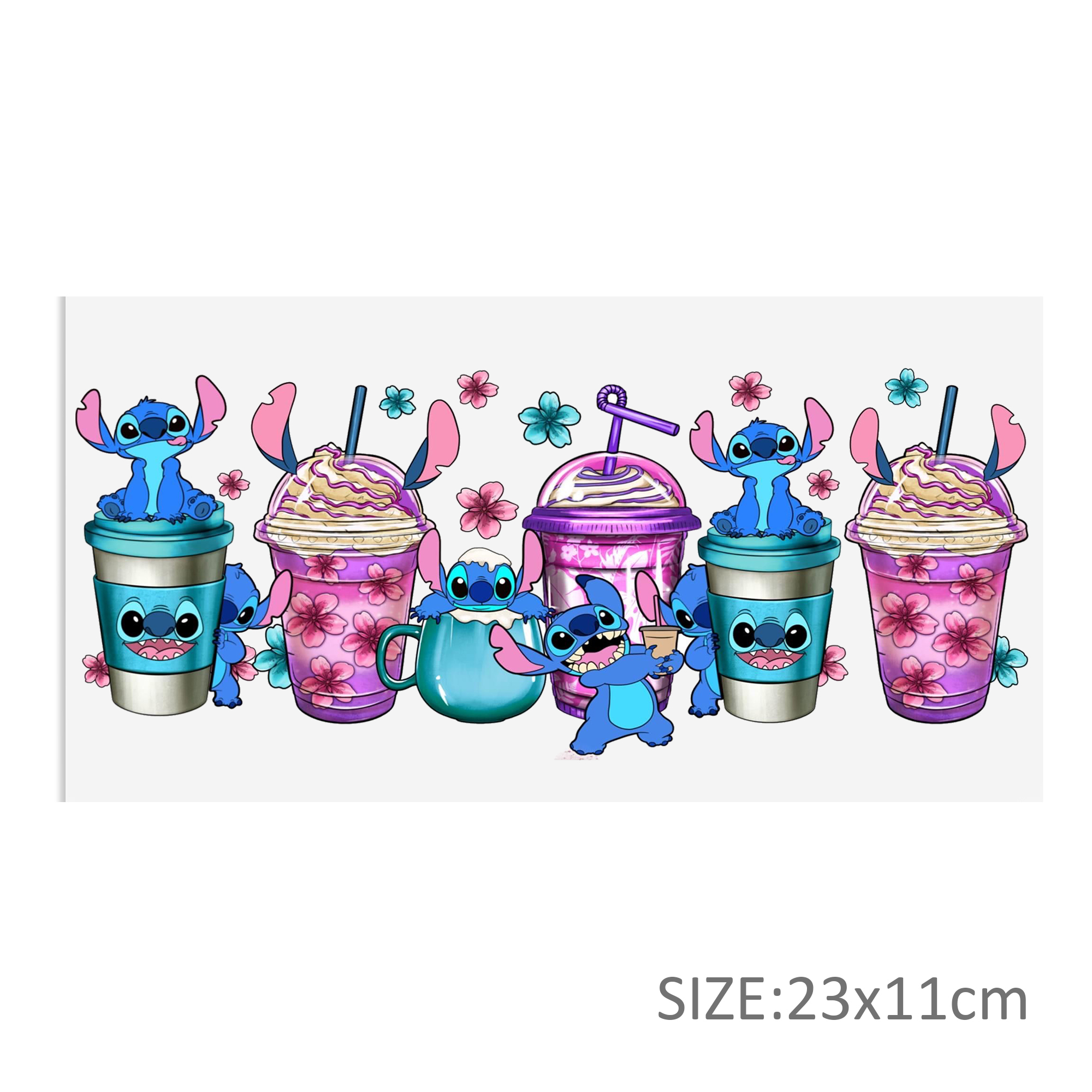 Disney Lilo And Stitch UV DTF Sticker For 16oz Cups Wrap Transfer Sticker Custom Labels DIY Logo Waterproof - Image 5