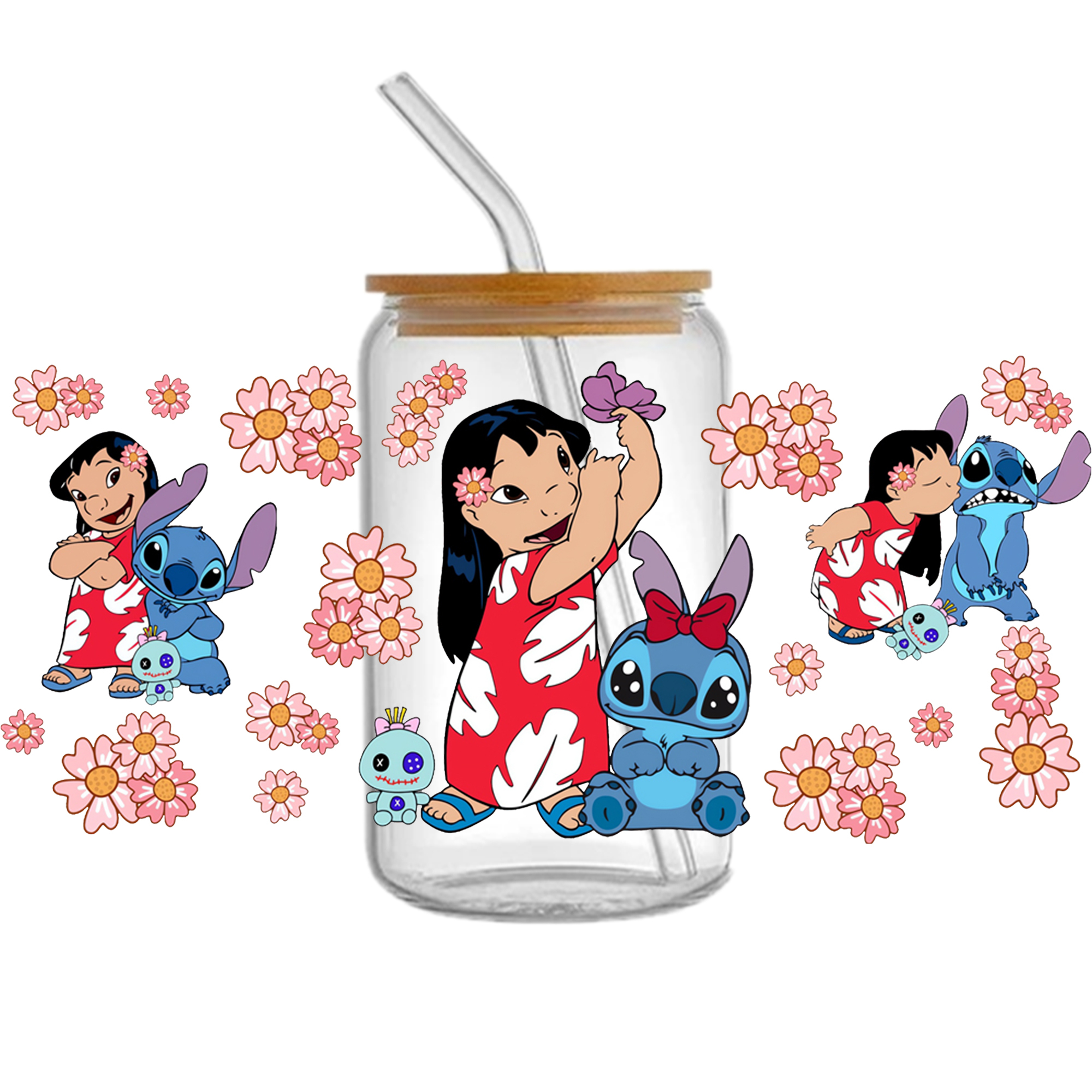 Disney Lilo And Stitch UV DTF Sticker For 16oz Cups Wrap Transfer Sticker Custom Labels DIY Logo Waterproof - Image 10