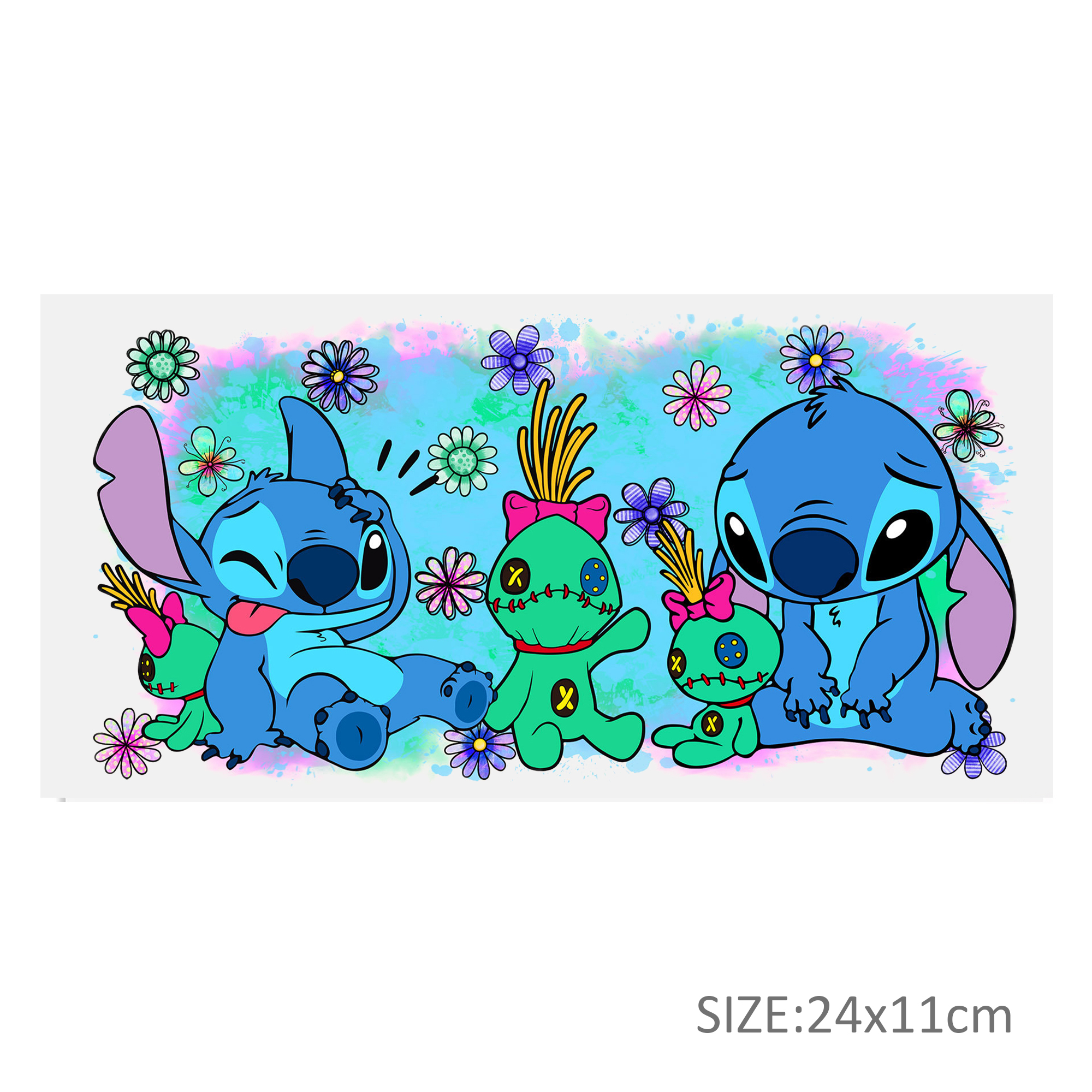 Disney Lilo And Stitch UV DTF Sticker For 16oz Cups Wrap Transfer Sticker Custom Labels DIY Logo Waterproof - Image 19