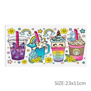 Easter Bunny 16oz DTF Sticker Cups Cool Personalize UV Wrap Transfer Sticker Custom Labels DIY Logo Waterproof