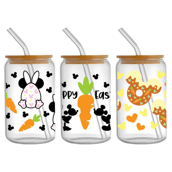 Easter Bunny 16oz DTF Sticker Cups Cool Personalize UV Wrap Transfer Sticker Custom Labels DIY Logo Waterproof - Image 4