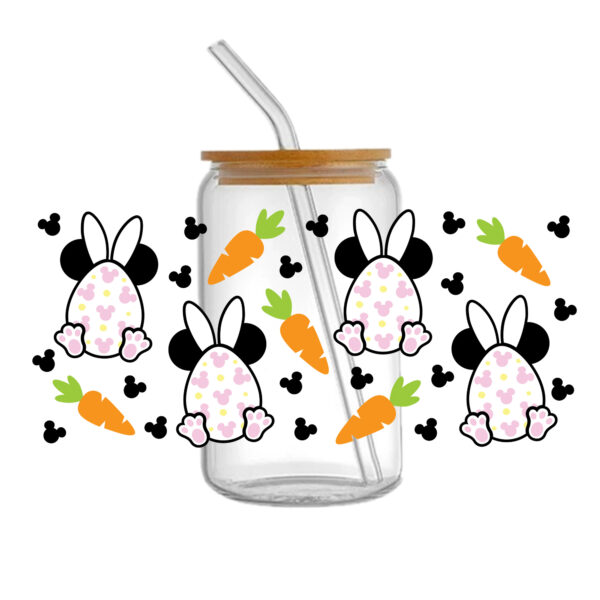 Easter Bunny 16oz DTF Sticker Cups Cool Personalize UV Wrap Transfer Sticker Custom Labels DIY Logo Waterproof - Image 5