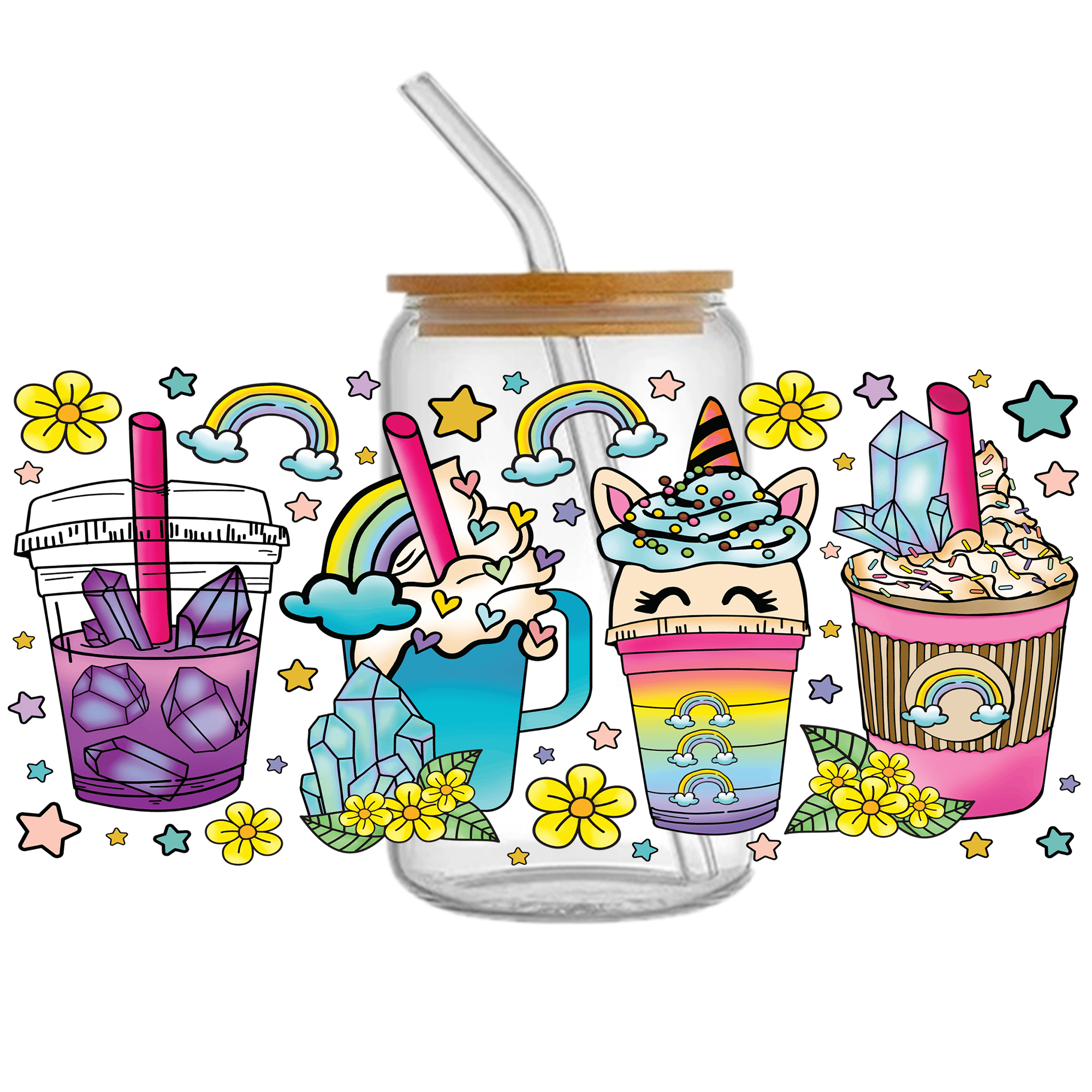 Easter Bunny 16oz DTF Sticker Cups Cool Personalize UV Wrap Transfer Sticker Custom Labels DIY Logo Waterproof - Image 7