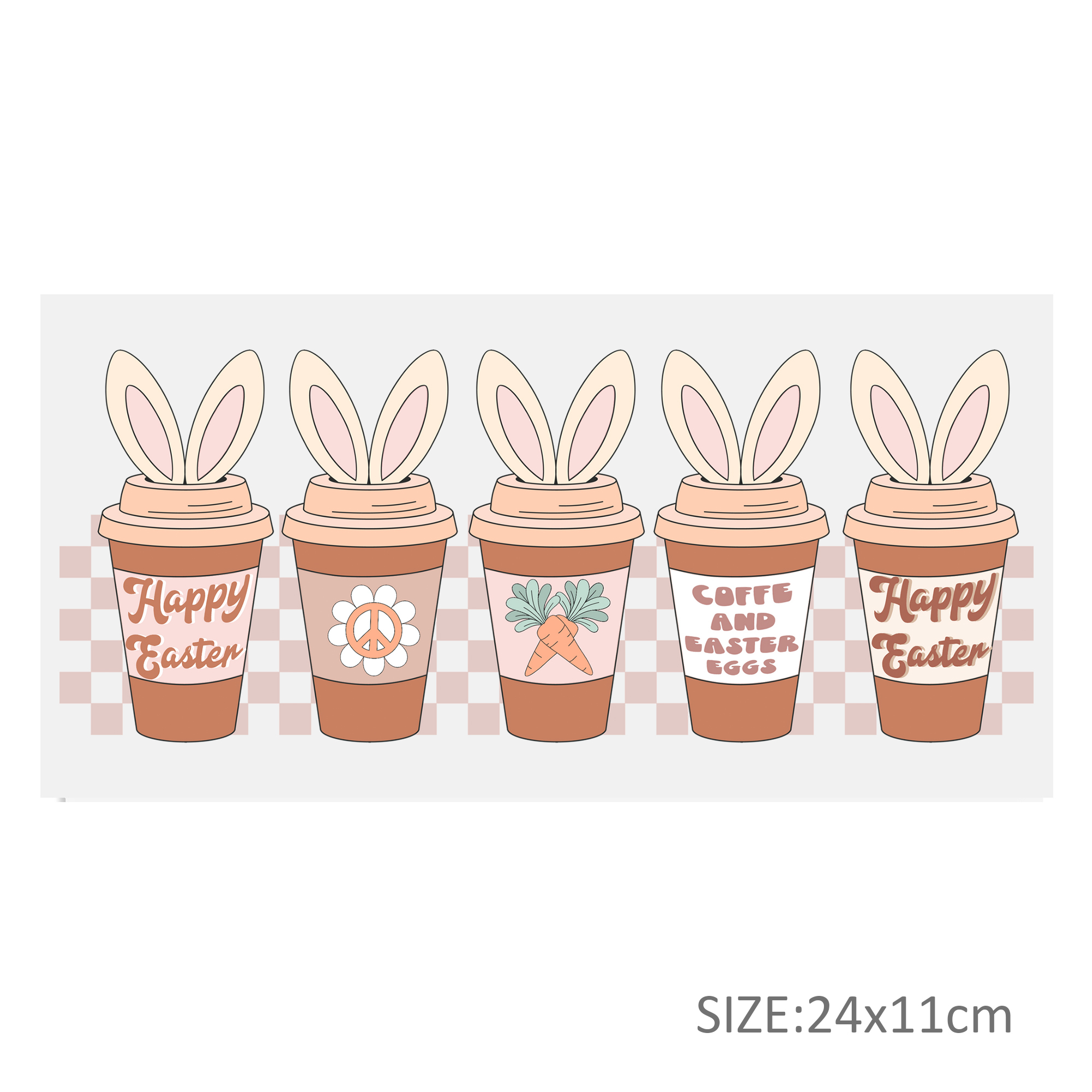 Easter Bunny 16oz DTF Sticker Cups Cool Personalize UV Wrap Transfer Sticker Custom Labels DIY Logo Waterproof - Image 15