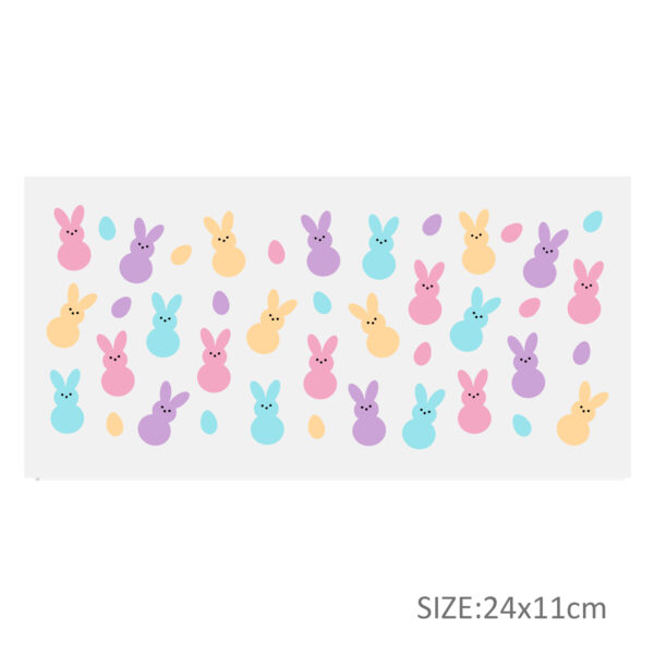 Easter Bunny 16oz DTF Sticker Cups Cool Personalize UV Wrap Transfer Sticker Custom Labels DIY Logo Waterproof - Image 16
