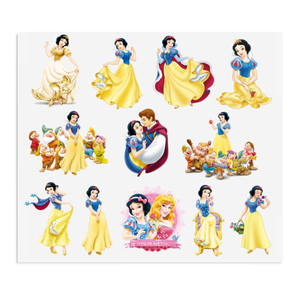Disney Princess Snow White UV DTF Stickers For Glass Cup Decoration Laptop Motorcycle Car Waterproof Sticker For Girl Kids - Image 3