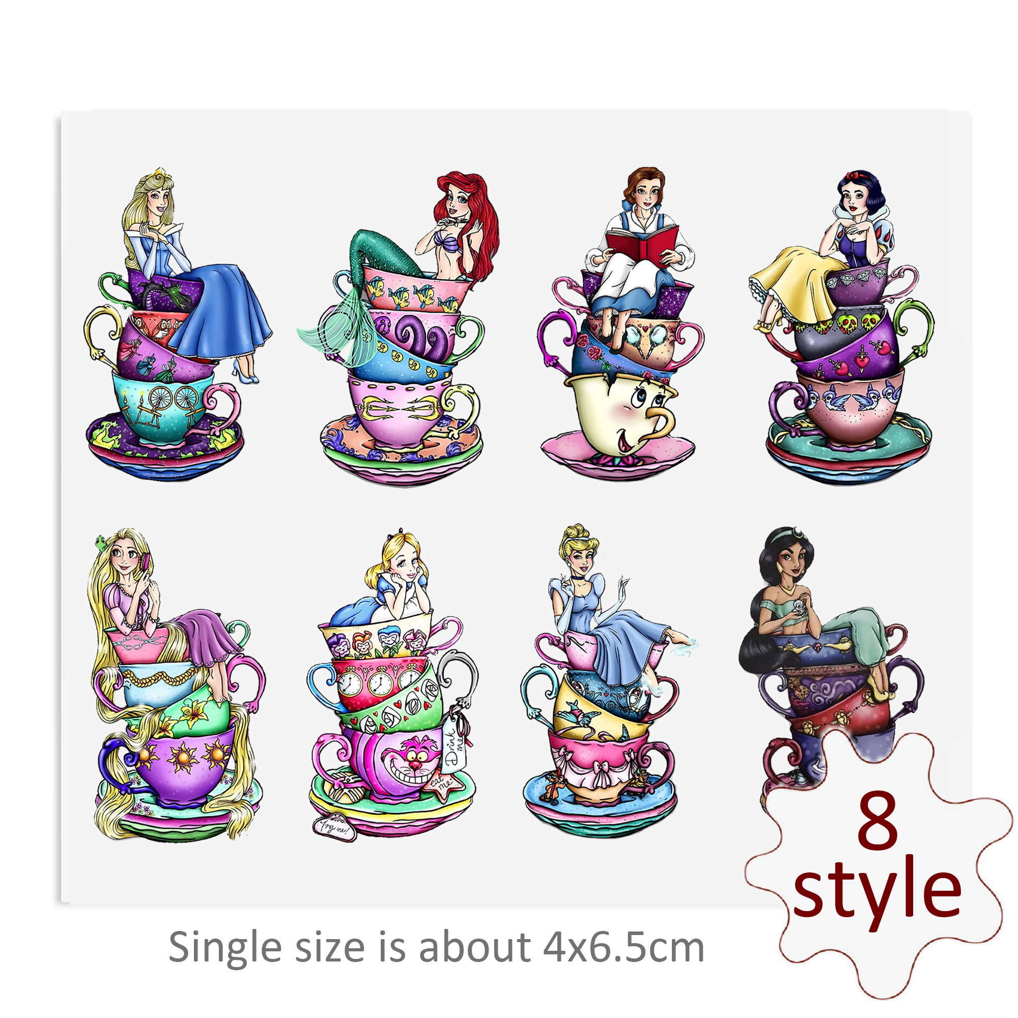 Disney Princess Snow White UV DTF Stickers For Glass Cup Decoration Laptop Motorcycle Car Waterproof Sticker For Girl Kids - Image 9