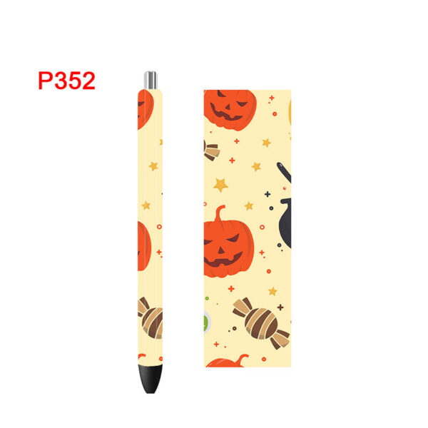 5PCS 4.75x1.5 Inches Halloween Pen Wrap Bundle, Pen Wraps , Pumpkin,Spooky,Epoxy Pen Wraps,Pen Wrap Bundle,Ink Joy Pen Wrap P224 - Image 4