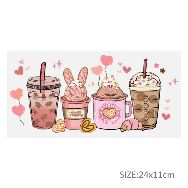 Drinks UV DTF Sticker For 16oz Cups Wrap Transfer Sticker Custom Labels DIY Logo Waterproof - Image 5
