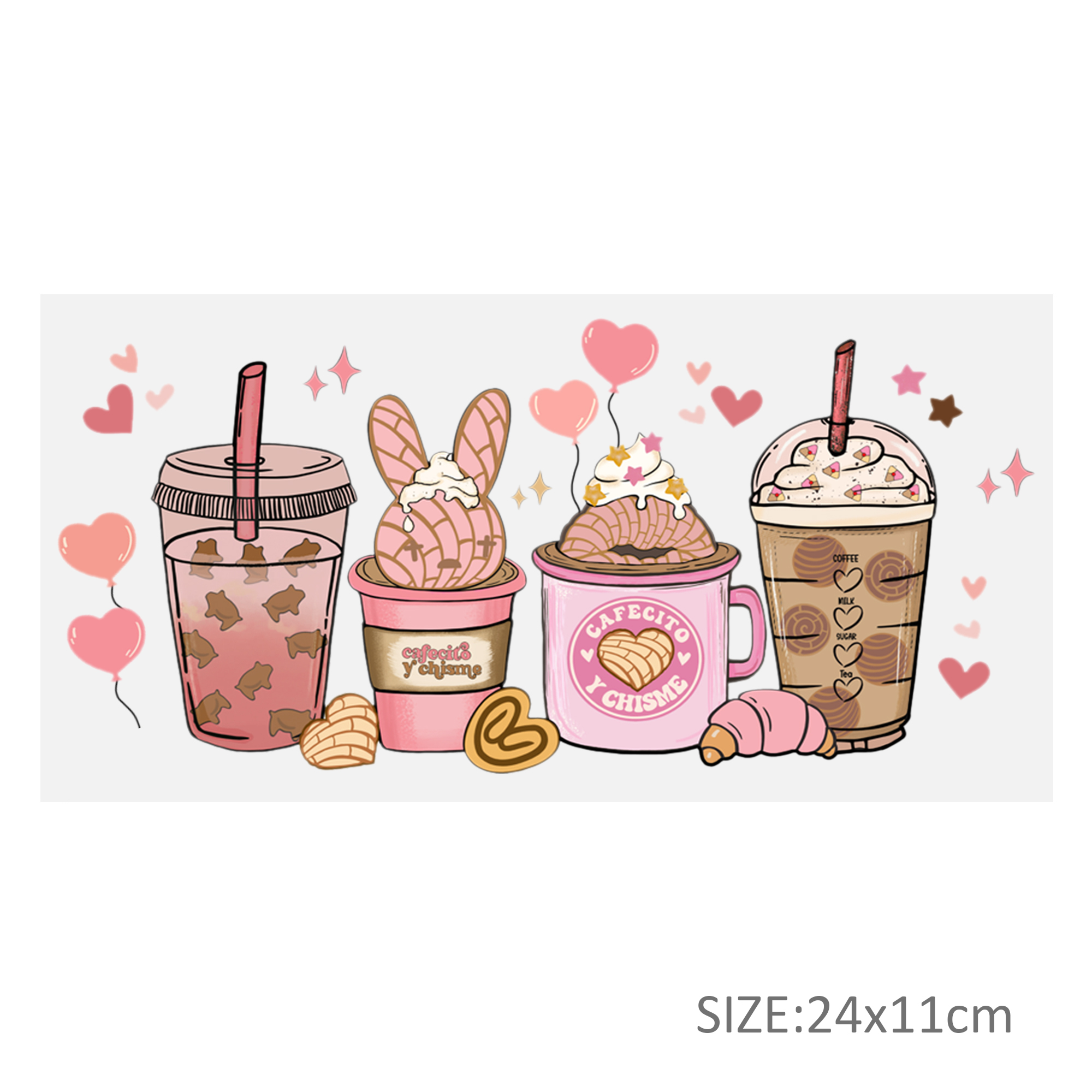 Drinks UV DTF Sticker For 16oz Cups Wrap Transfer Sticker Custom Labels DIY Logo Waterproof - Image 5