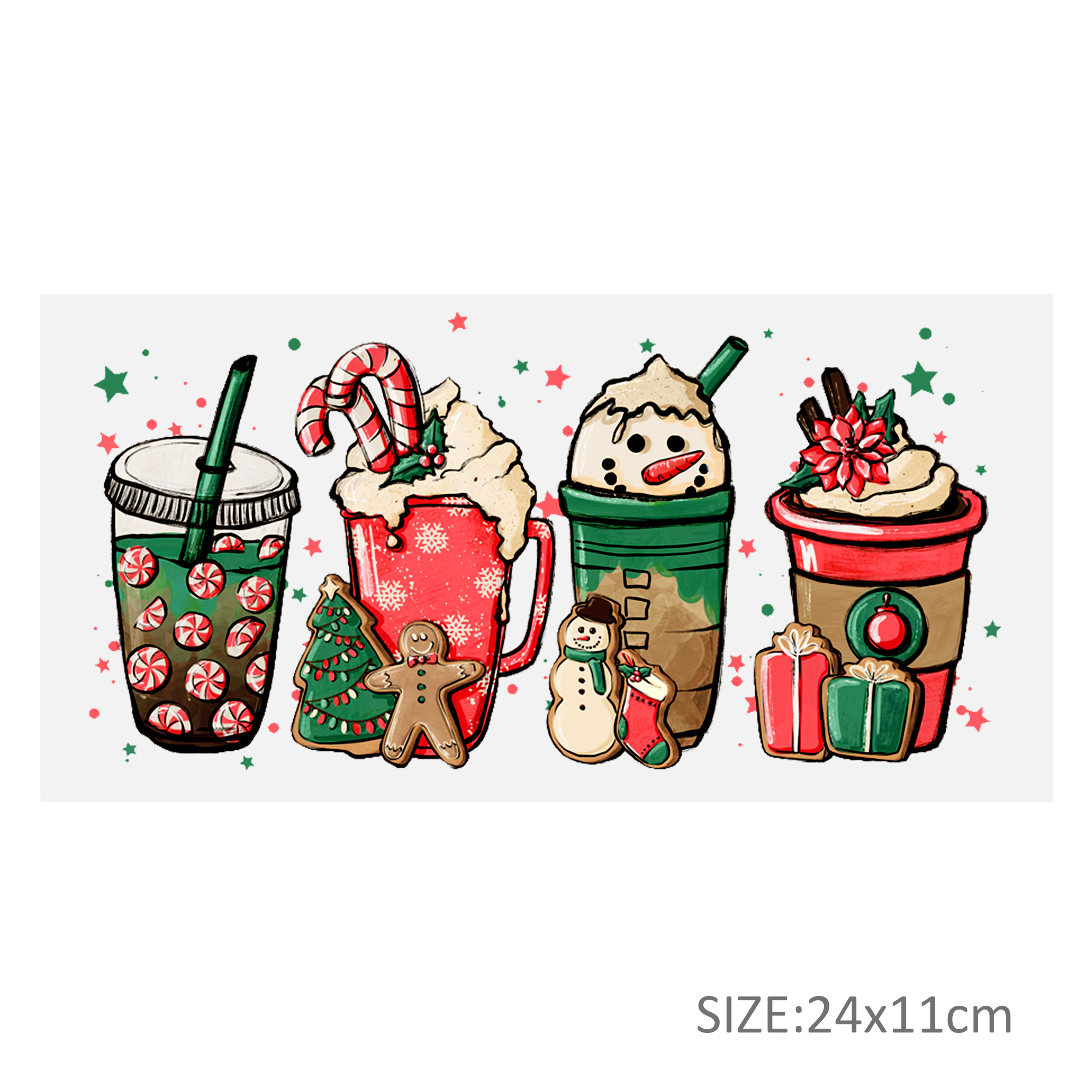 Drinks UV DTF Sticker For 16oz Cups Wrap Transfer Sticker Custom Labels DIY Logo Waterproof - Image 6