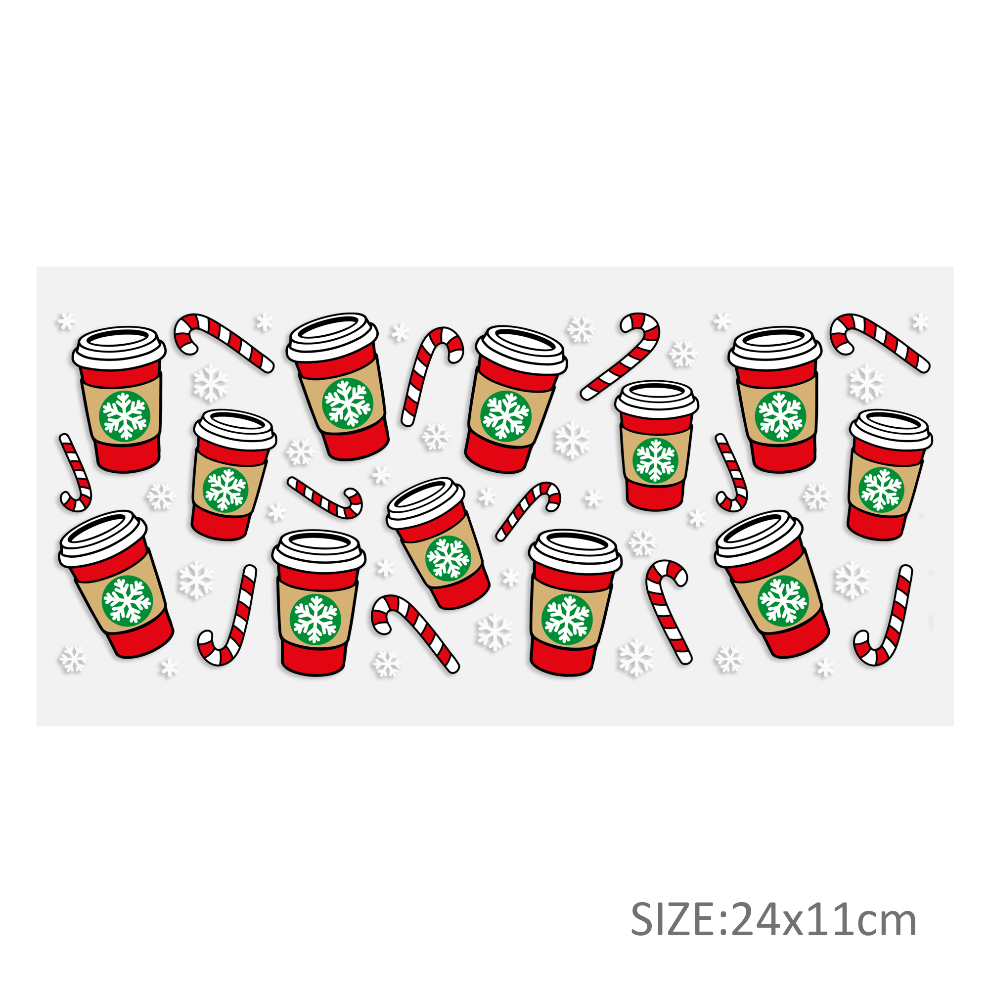 Cake Coffee DTF Sticker For Cups Personalize UV Wrap Transfer Sticker Custom Labels DIY Logo Waterproof - Image 5