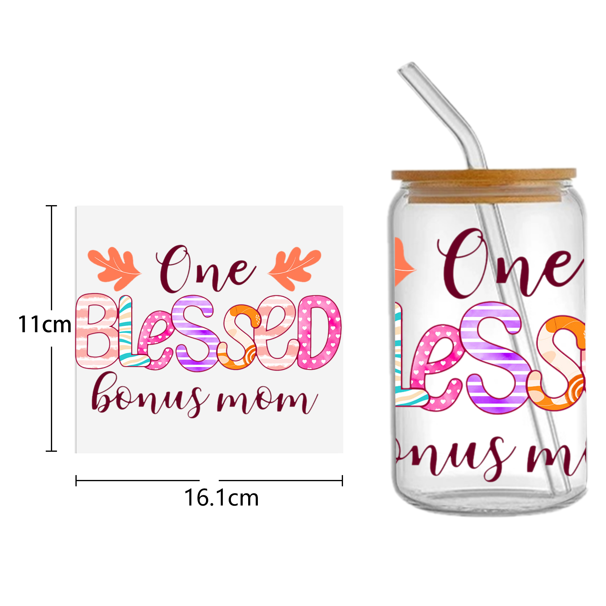 Cake Coffee DTF Sticker For Cups Personalize UV Wrap Transfer Sticker Custom Labels DIY Logo Waterproof - Image 9