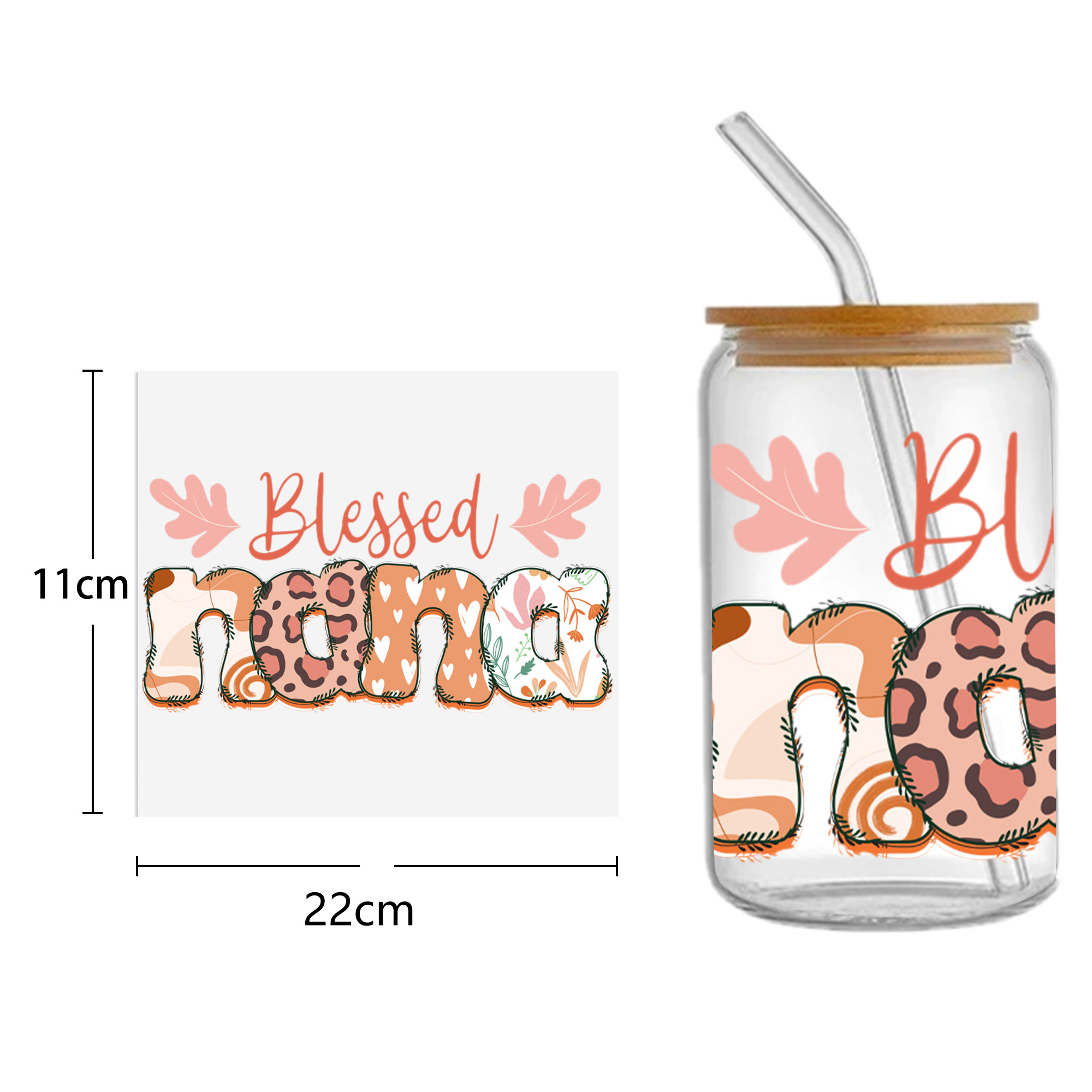 Cake Coffee DTF Sticker For Cups Personalize UV Wrap Transfer Sticker Custom Labels DIY Logo Waterproof - Image 14