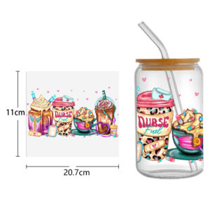 Disney Stitch 16oz Tumbler Template DTF Sticker Cup Cool Personalize UV Wrap Transfer Sticker Custom Label DIY Waterproof