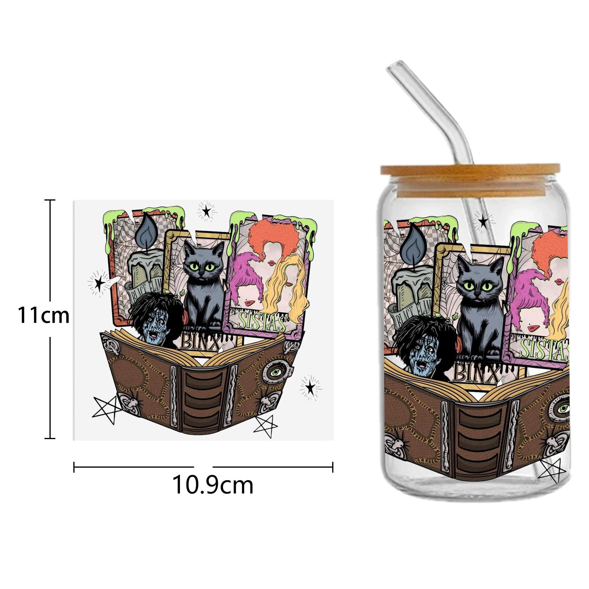 Disney Stitch 16oz Tumbler Template DTF Sticker Cup Cool Personalize UV Wrap Transfer Sticker Custom Label DIY Waterproof - Image 4