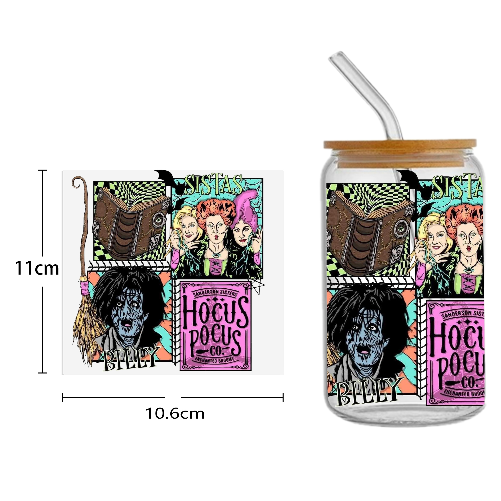 Disney Stitch 16oz Tumbler Template DTF Sticker Cup Cool Personalize UV Wrap Transfer Sticker Custom Label DIY Waterproof - Image 7
