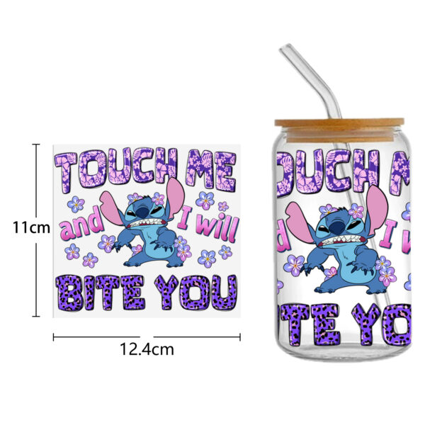 Disney Stitch 16oz Tumbler Template DTF Sticker Cup Cool Personalize UV Wrap Transfer Sticker Custom Label DIY Waterproof - Image 8