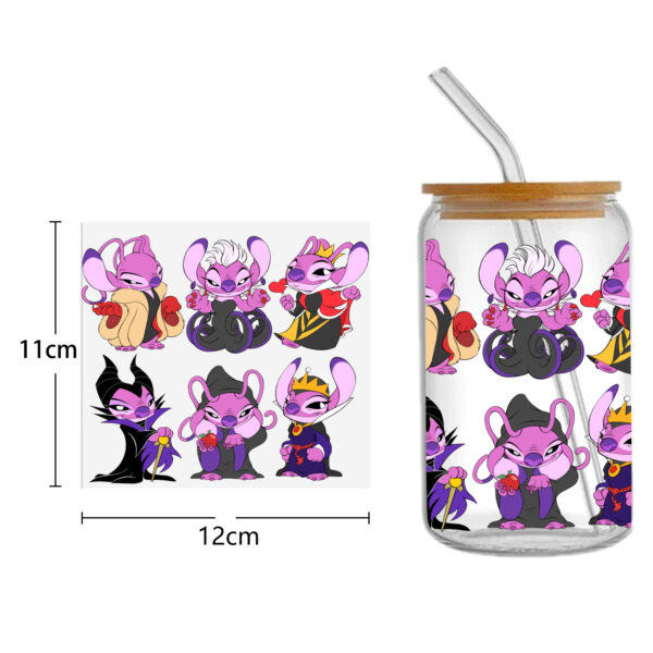 Disney Stitch 16oz Tumbler Template DTF Sticker Cup Cool Personalize UV Wrap Transfer Sticker Custom Label DIY Waterproof - Image 9