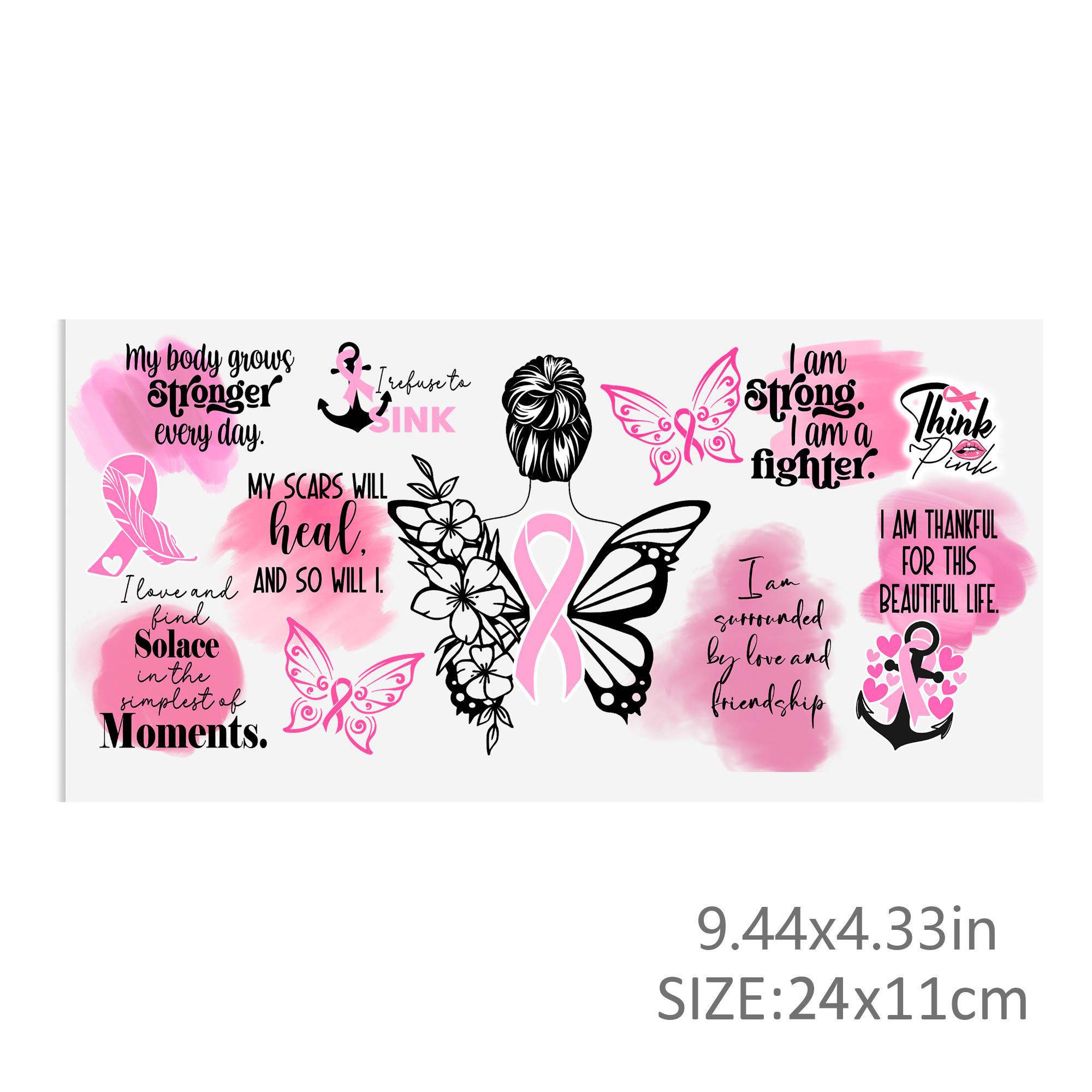 Letters Alphabet UV DTF Sticker For 16oz Cups Wrap Transfer Sticker Custom Labels DIY Logo Waterproof - Image 9