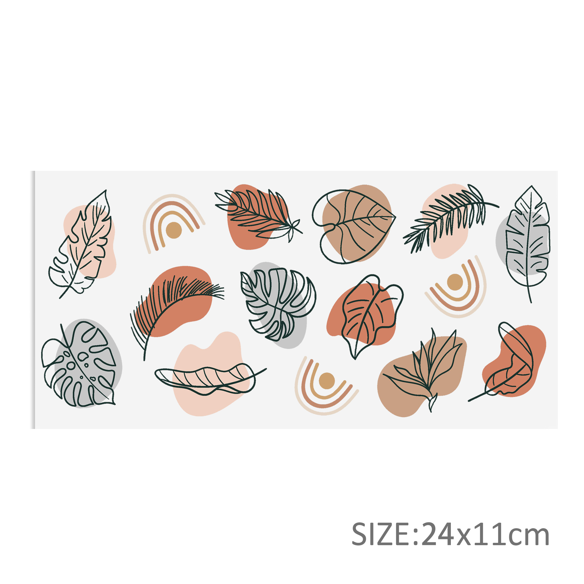 Leaves Cow 16oz Tumbler Template DTF Sticker Cup Cool Personalize UV Wrap Transfer Sticker Custom Label DIY Waterproof - Image 2