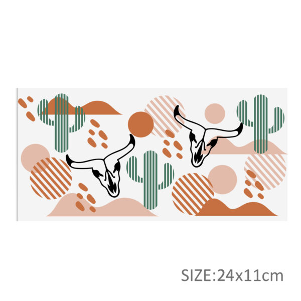 Leaves Cow 16oz Tumbler Template DTF Sticker Cup Cool Personalize UV Wrap Transfer Sticker Custom Label DIY Waterproof - Image 7