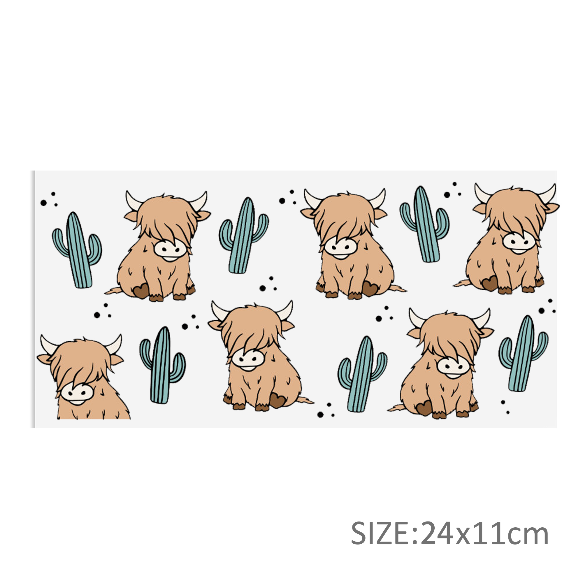 Leaves Cow 16oz Tumbler Template DTF Sticker Cup Cool Personalize UV Wrap Transfer Sticker Custom Label DIY Waterproof - Image 15