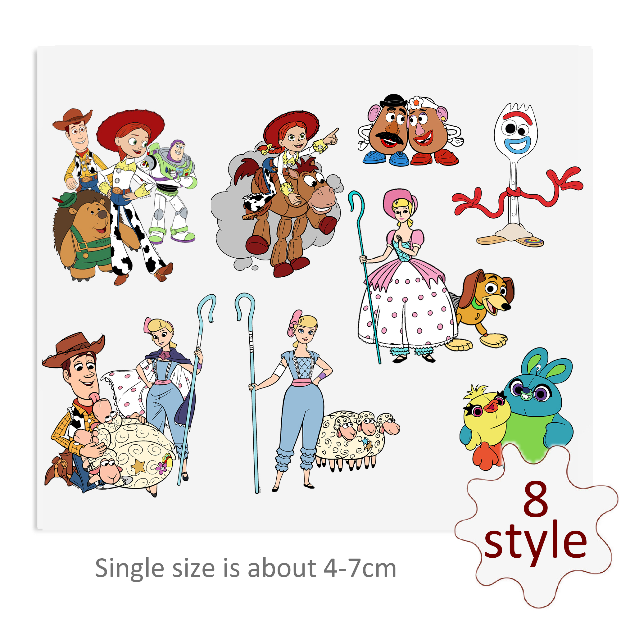 Disney Toy Story UV DTF Stickers For Glass Cup Decoration Laptop Motorcycle Car Waterproof Sticker For Girl Kids