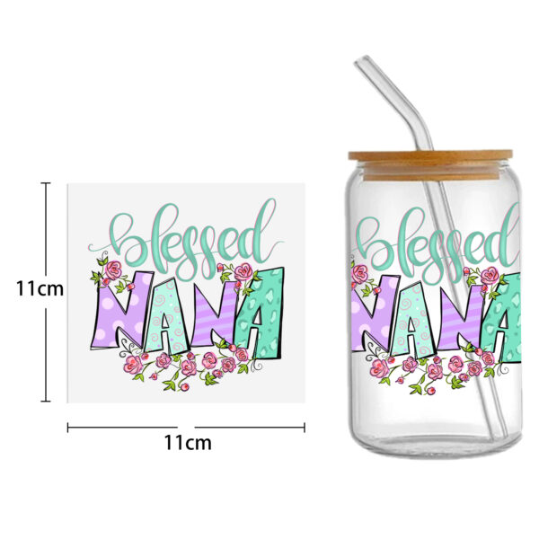 Flower Peace DTF Sticker For Cups Cool Personalize UV Wrap Transfer Sticker Custom Labels DIY Logo Waterproof - Image 2