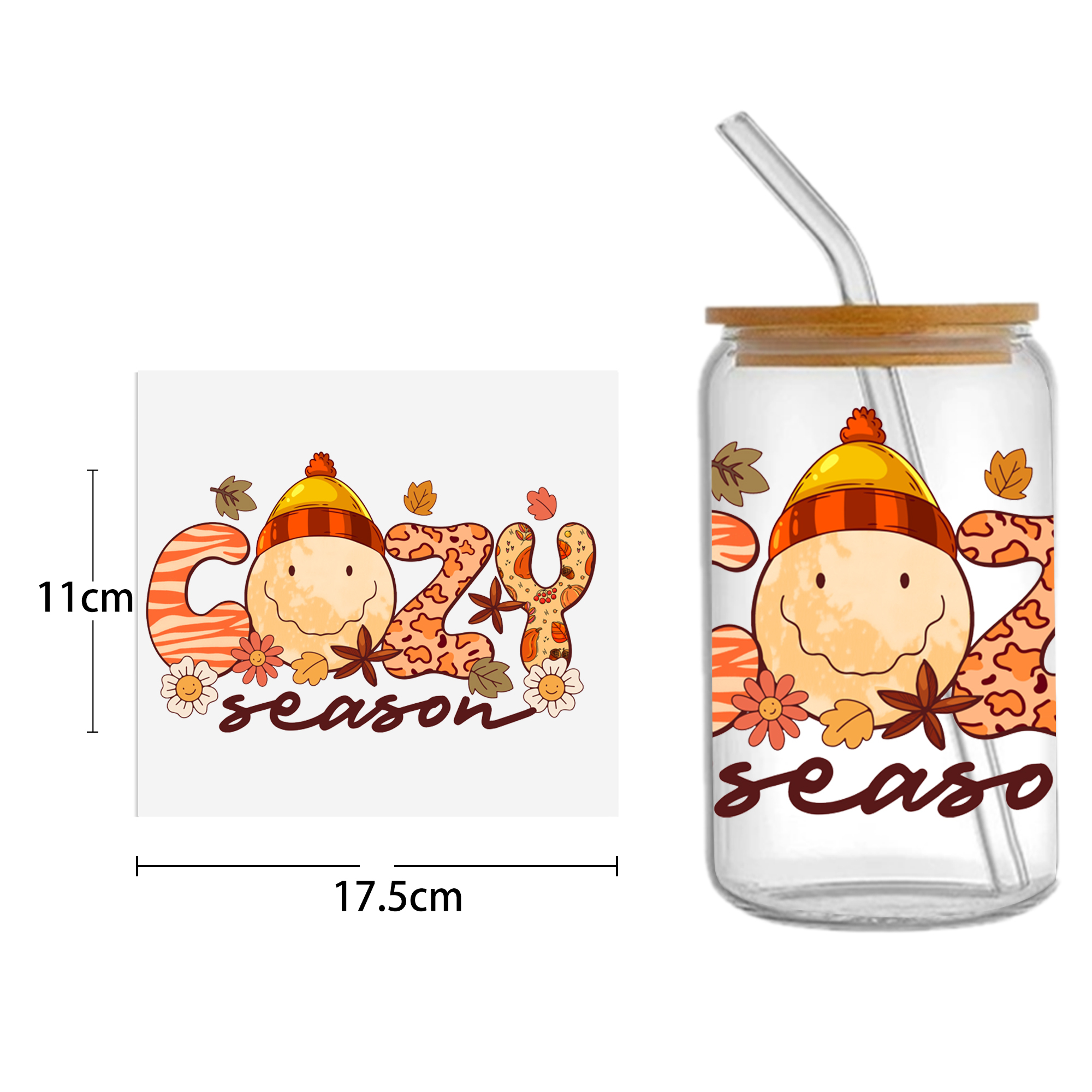 Flower Peace DTF Sticker For Cups Cool Personalize UV Wrap Transfer Sticker Custom Labels DIY Logo Waterproof - Image 4