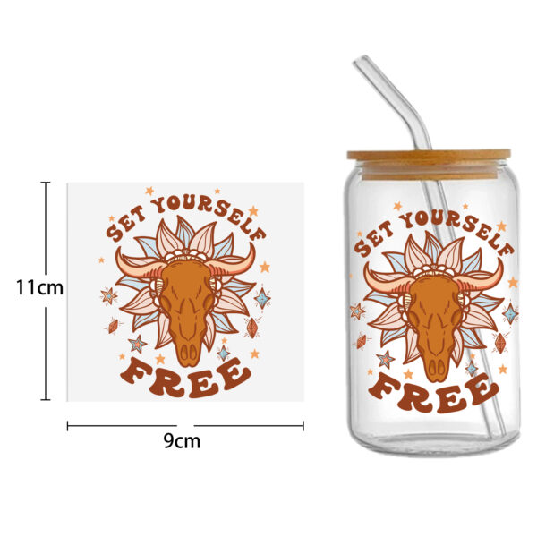 Flower Peace DTF Sticker For Cups Cool Personalize UV Wrap Transfer Sticker Custom Labels DIY Logo Waterproof - Image 13