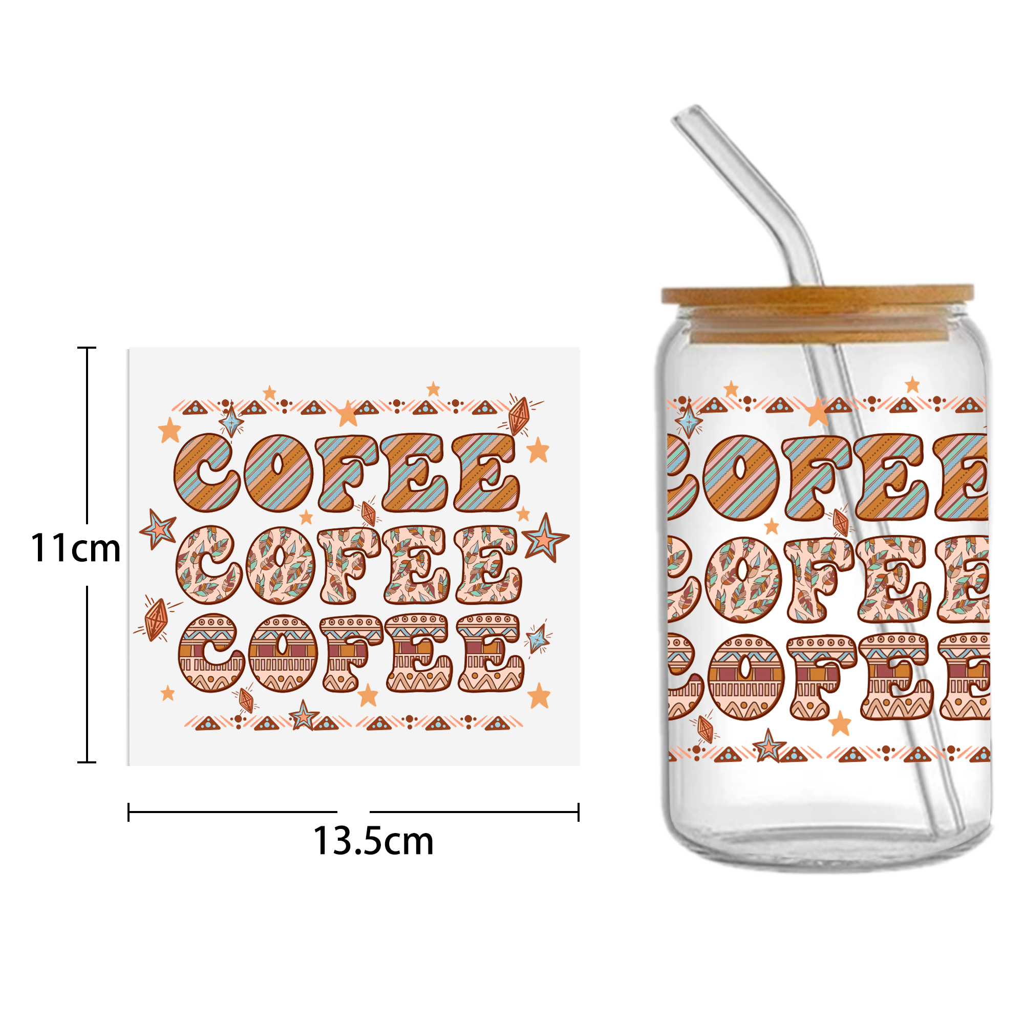 Flower Peace DTF Sticker For Cups Cool Personalize UV Wrap Transfer Sticker Custom Labels DIY Logo Waterproof - Image 14