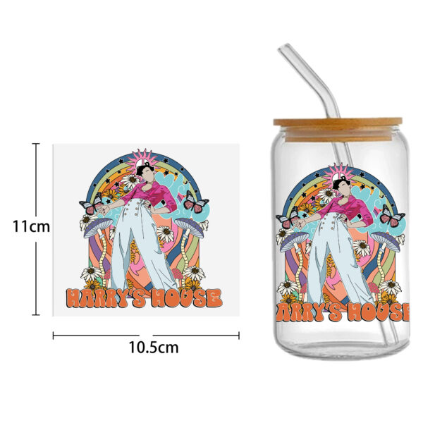 Flower Peace DTF Sticker For Cups Cool Personalize UV Wrap Transfer Sticker Custom Labels DIY Logo Waterproof - Image 17