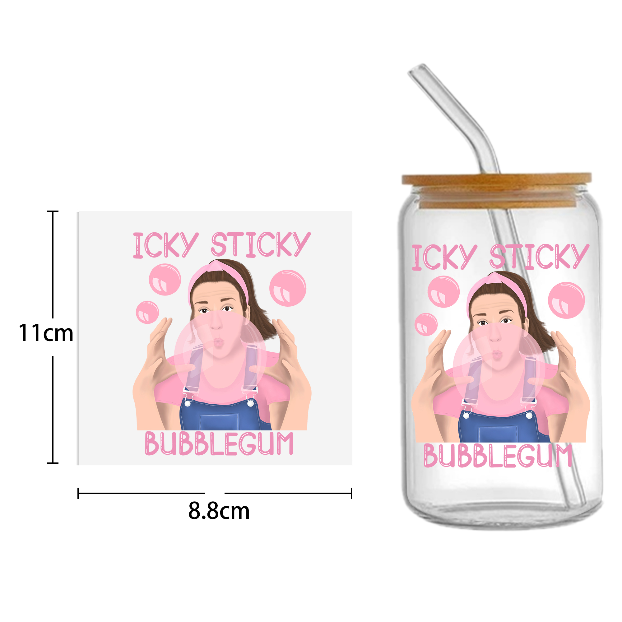 Flower Peace DTF Sticker For Cups Cool Personalize UV Wrap Transfer Sticker Custom Labels DIY Logo Waterproof - Image 18