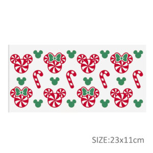 Christmas Cake Tree UV DTF Sticker For 16oz Cups Wrap Transfer Sticker Custom Labels DIY Logo Waterproof