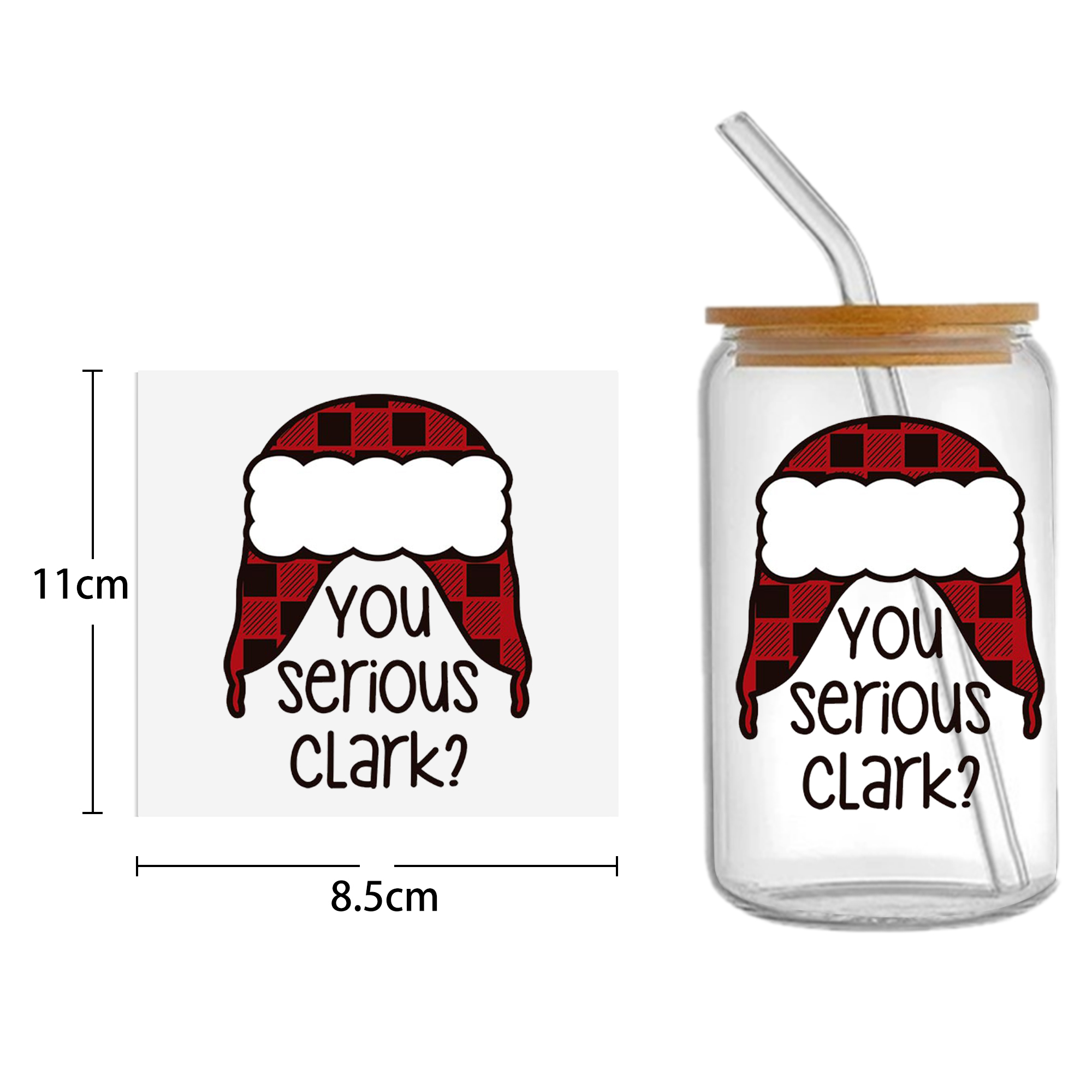 Christmas Cake Tree UV DTF Sticker For 16oz Cups Wrap Transfer Sticker Custom Labels DIY Logo Waterproof - Image 2