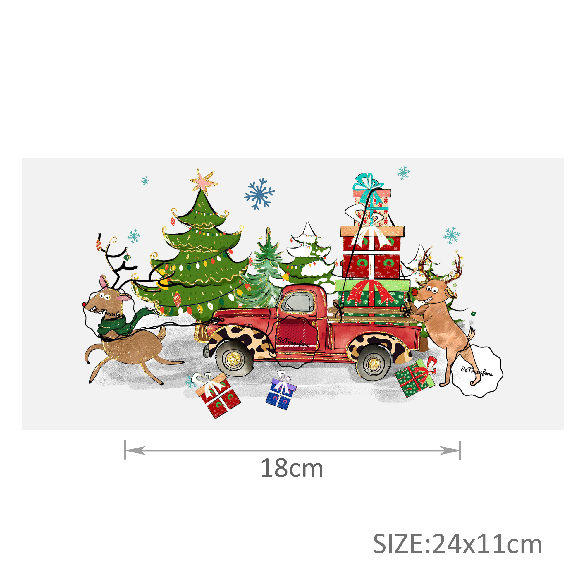 Christmas Cake Tree UV DTF Sticker For 16oz Cups Wrap Transfer Sticker Custom Labels DIY Logo Waterproof - Image 5