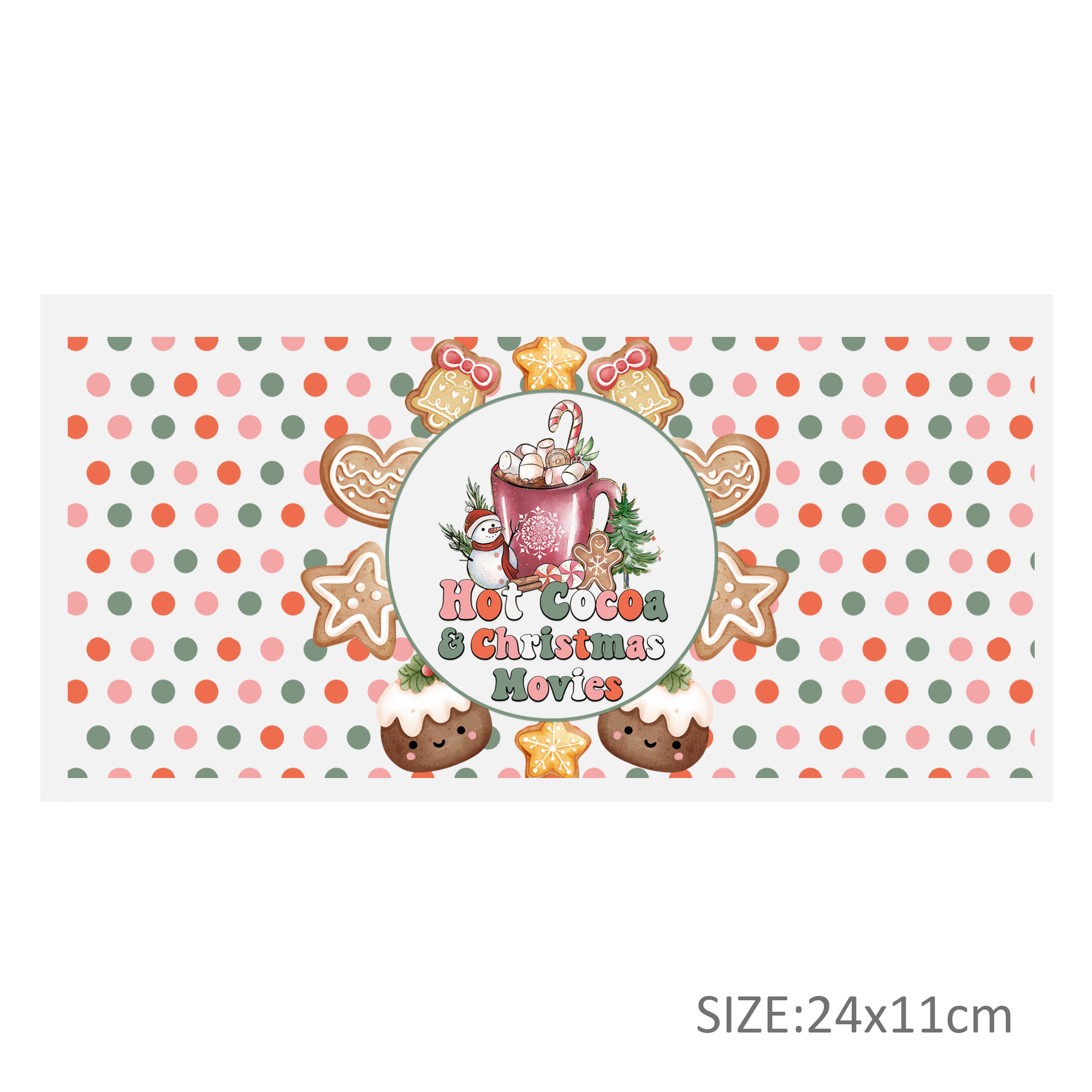 Christmas Cake Tree UV DTF Sticker For 16oz Cups Wrap Transfer Sticker Custom Labels DIY Logo Waterproof - Image 9