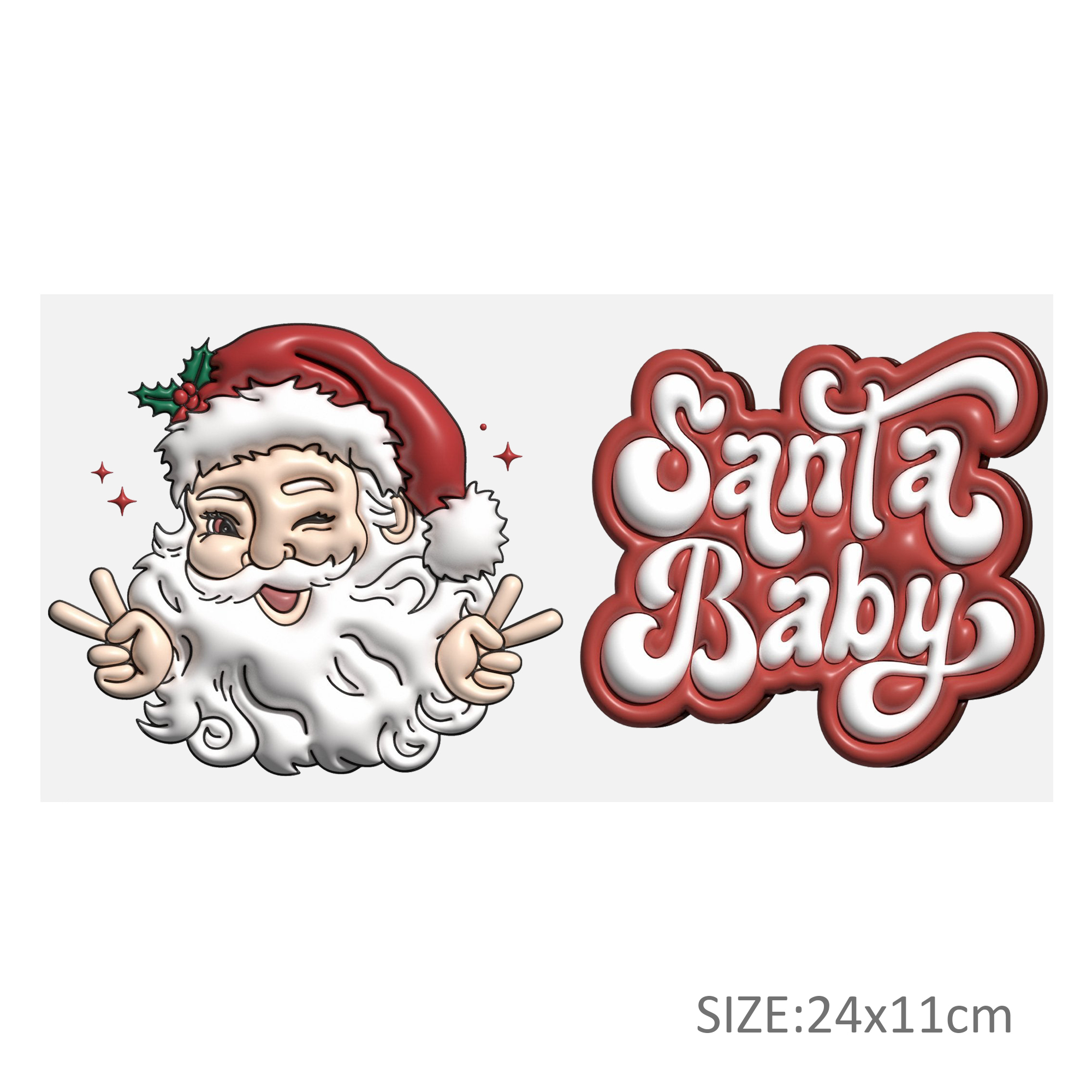 Christmas Cake Tree UV DTF Sticker For 16oz Cups Wrap Transfer Sticker Custom Labels DIY Logo Waterproof - Image 10