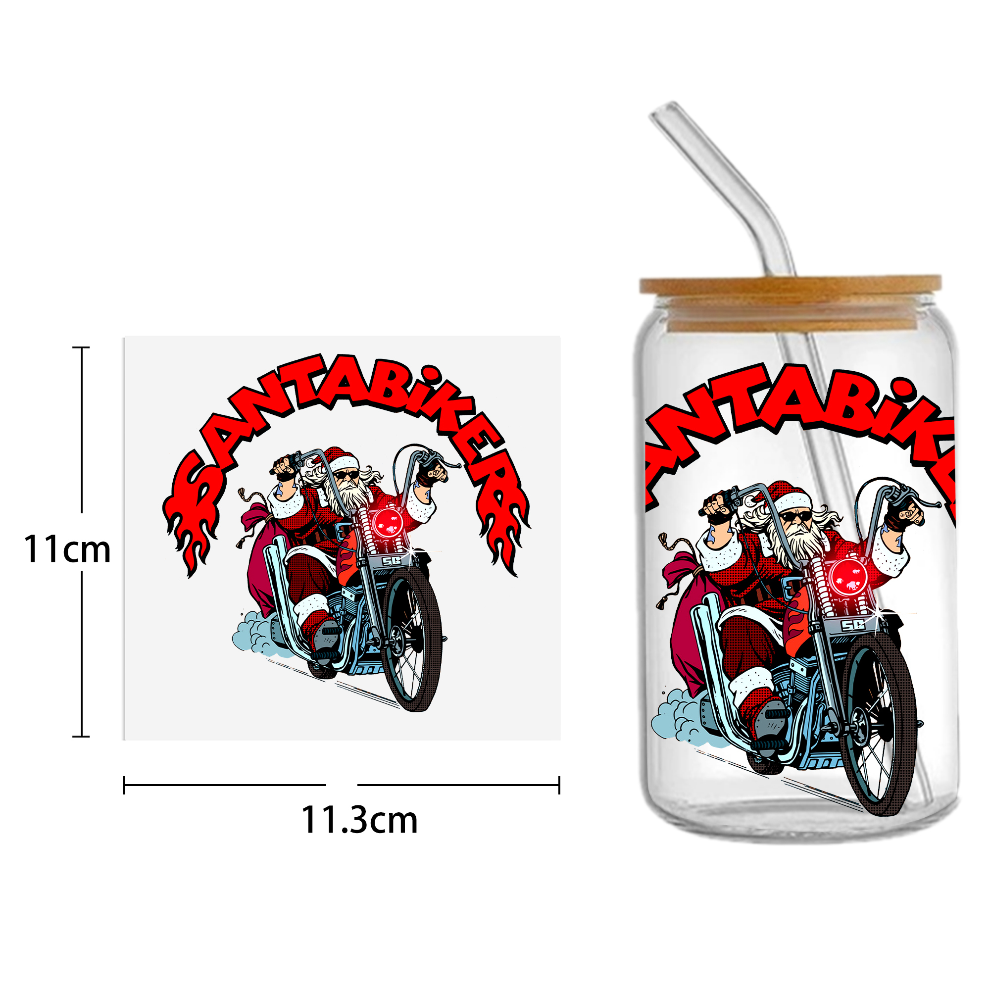 Christmas Cake Tree UV DTF Sticker For 16oz Cups Wrap Transfer Sticker Custom Labels DIY Logo Waterproof - Image 11