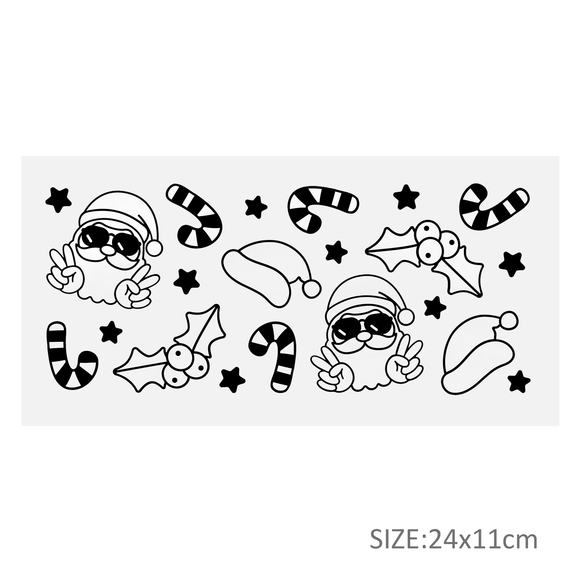Christmas Cake Tree UV DTF Sticker For 16oz Cups Wrap Transfer Sticker Custom Labels DIY Logo Waterproof - Image 19