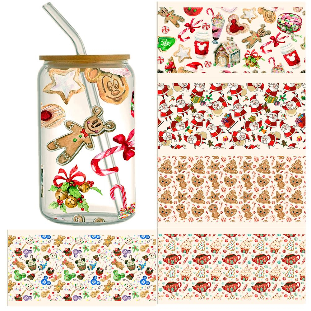Christmas Cake Tree UV DTF Sticker For 16oz Cups Wrap Transfer Sticker Custom Labels DIY Logo Waterproof - Image 36