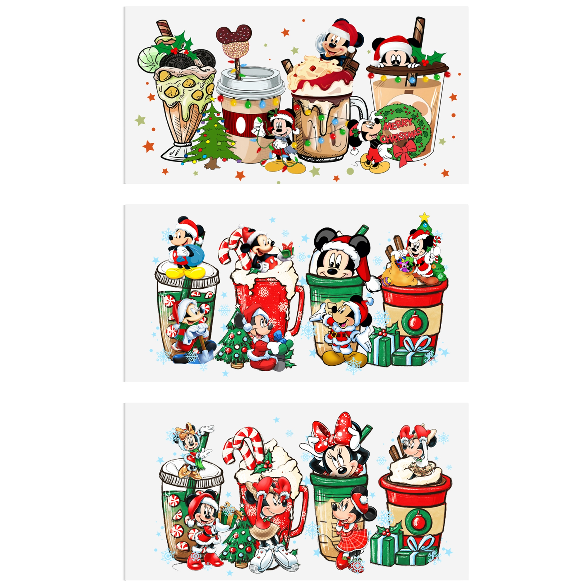Christmas Cake Tree UV DTF Sticker For 16oz Cups Wrap Transfer Sticker Custom Labels DIY Logo Waterproof - Image 37
