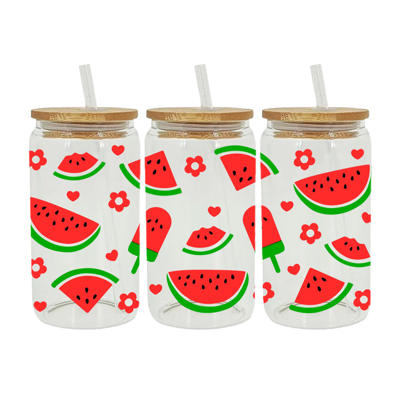 UV DTF Transfer Sticker Fruit Theme For The 16oz Libbey Glasses Wraps Cup Can DIY Waterproof Easy To Use Custom Decals - Image 6