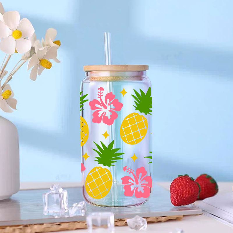UV DTF Transfer Sticker Fruit Theme For The 16oz Libbey Glasses Wraps Cup Can DIY Waterproof Easy To Use Custom Decals - Image 7