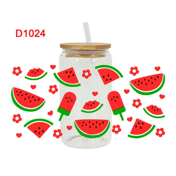 UV DTF Transfer Sticker Fruit Theme For The 16oz Libbey Glasses Wraps Cup Can DIY Waterproof Easy To Use Custom Decals - Image 11