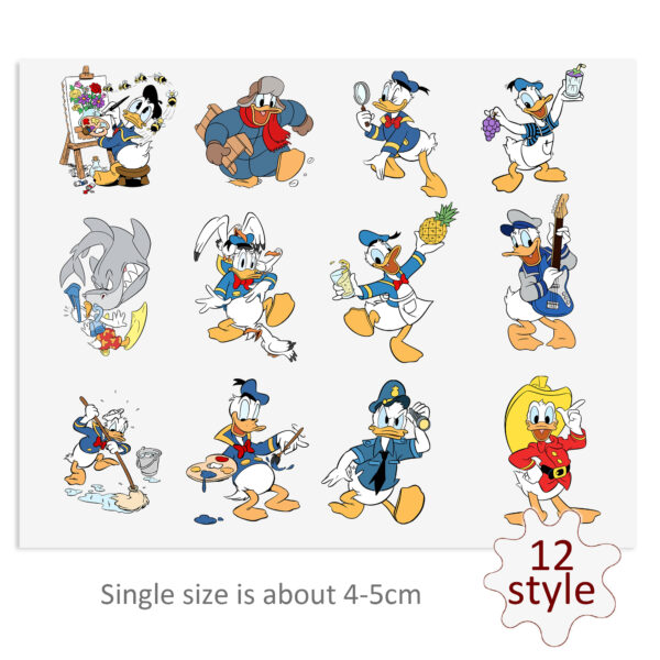 Disney Donald Duck UV DTF Stickers For Glass Cup Decoration Laptop Motorcycle Car Waterproof Sticker For Girl Kids - Image 2